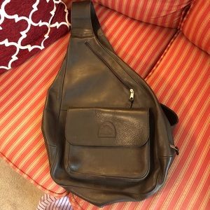 Leather backpack